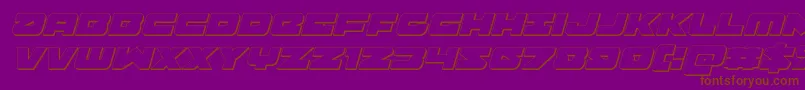 Banjin3Dital Font – Brown Fonts on Purple Background