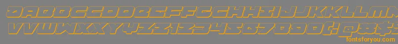 Banjin3Dital Font – Orange Fonts on Gray Background