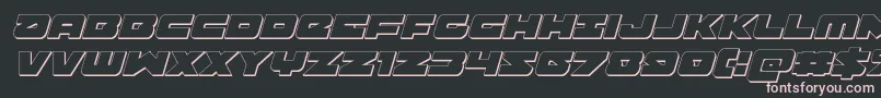 Banjin3Dital Font – Pink Fonts on Black Background