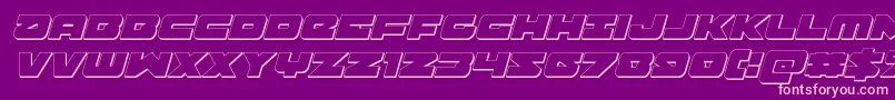 Banjin3Dital Font – Pink Fonts on Purple Background