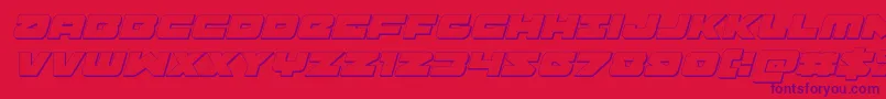 Banjin3Dital Font – Purple Fonts on Red Background
