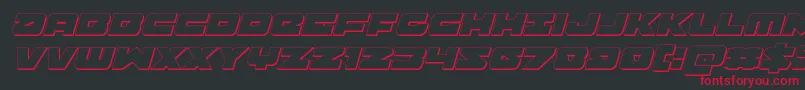 Banjin3Dital Font – Red Fonts on Black Background