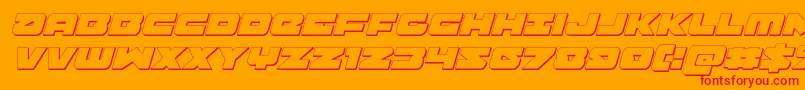 Banjin3Dital Font – Red Fonts on Orange Background