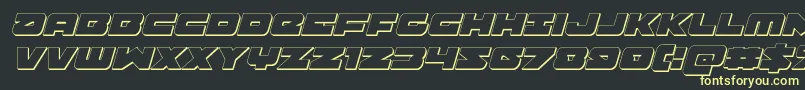 More about Banjin3Dital Font Banjin3Dital Font – Yellow Fonts on Black Background