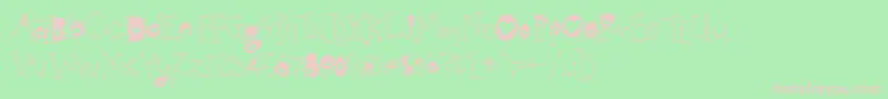 BmdOrganicFridaysHearts Font – Pink Fonts on Green Background
