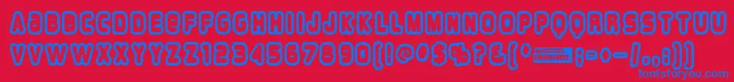 Overload ffy Font – Blue Fonts on Red Background