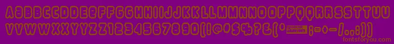 Overload ffy Font – Brown Fonts on Purple Background