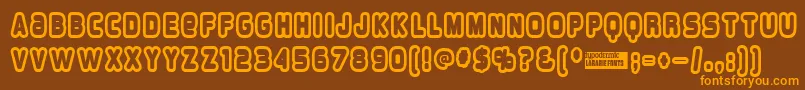 Overload ffy Font – Orange Fonts on Brown Background