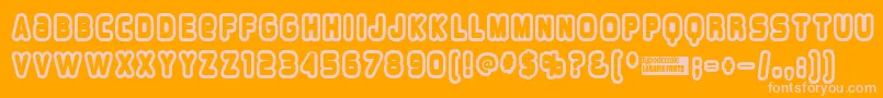 Overload ffy Font – Pink Fonts on Orange Background