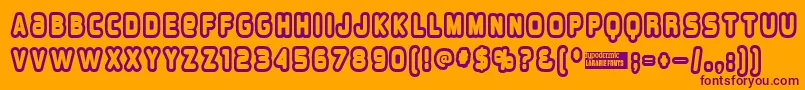 Шрифт Overload ffy – фиолетовые шрифты на оранжевом фоне