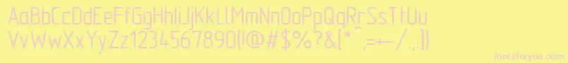 Gost2.304A Font – Pink Fonts on Yellow Background