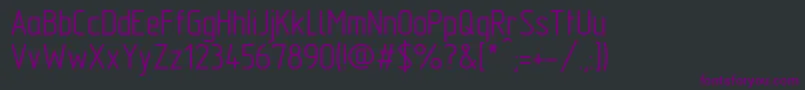 フォントGost2.304A – 黒い背景に紫のフォント