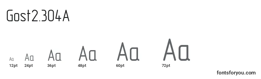 Gost2.304A Font Sizes