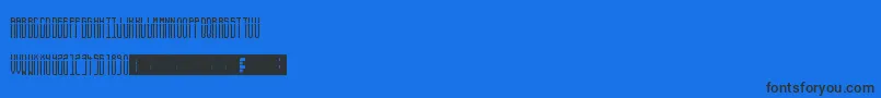 Severedfs Font – Black Fonts on Blue Background