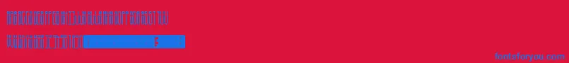 Severedfs Font – Blue Fonts on Red Background