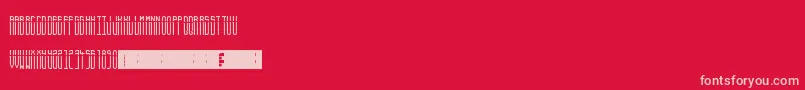 Fonte Severedfs – fontes rosa em um fundo vermelho
