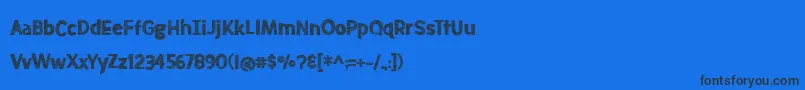 BmdMeatloafSketched Font – Black Fonts on Blue Background