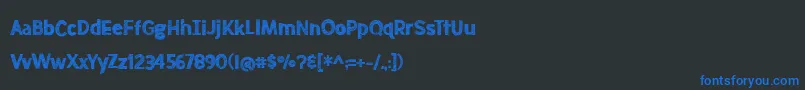 BmdMeatloafSketched Font – Blue Fonts on Black Background
