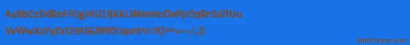 BmdMeatloafSketched Font – Brown Fonts on Blue Background