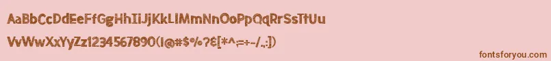 BmdMeatloafSketched Font – Brown Fonts on Pink Background