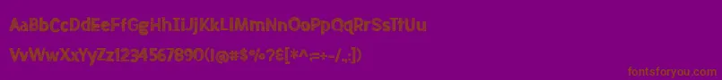 BmdMeatloafSketched Font – Brown Fonts on Purple Background