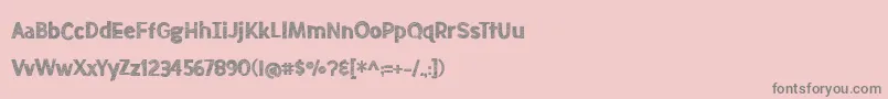 BmdMeatloafSketched Font – Gray Fonts on Pink Background