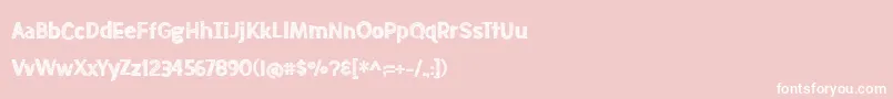 BmdMeatloafSketched Font – White Fonts on Pink Background