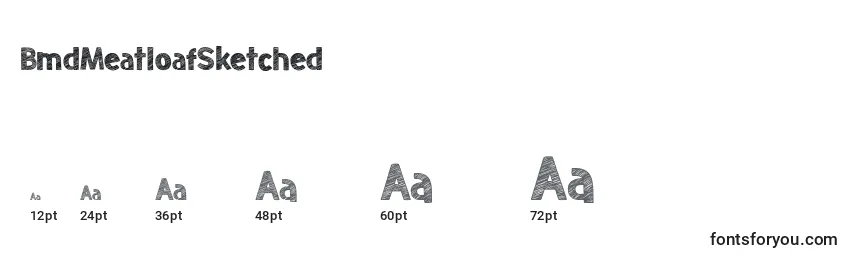 BmdMeatloafSketched Font Sizes
