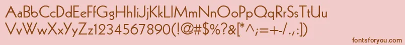 Więcej informacji o czcionce KabelLtBook Czcionka KabelLtBook – brązowe czcionki na różowym tle