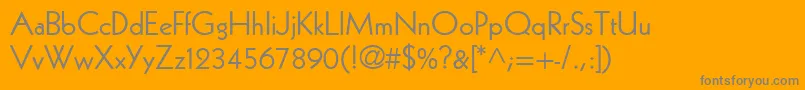 Шрифт KabelLtBook – серые шрифты на оранжевом фоне