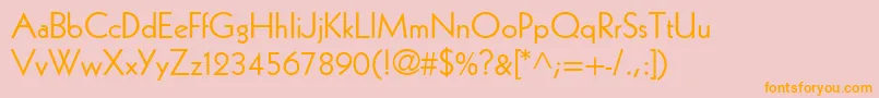 KabelLtBook Font – Orange Fonts on Pink Background