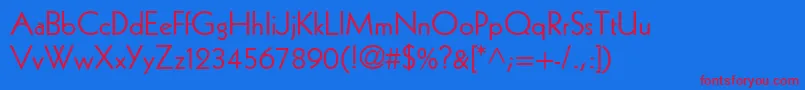 KabelLtBook Font – Red Fonts on Blue Background