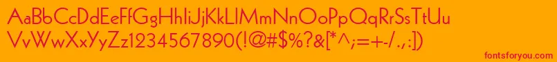 KabelLtBook Font – Red Fonts on Orange Background