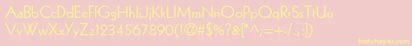 fuente KabelLtBook – Fuentes Amarillas Sobre Fondo Rosa