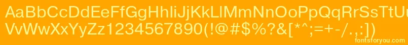 Police PrgCtt6 – polices jaunes sur fond orange
