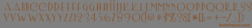 Lemonchi Font – Brown Fonts on Gray Background