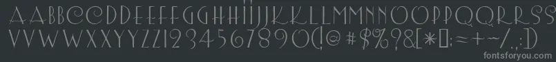 Lemonchi Font – Gray Fonts on Black Background