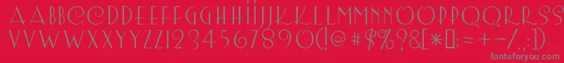 Lemonchi-Schriftart – Graue Schriften auf rotem Hintergrund