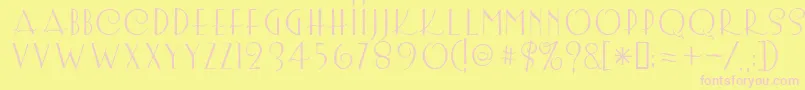 Lemonchi-Schriftart – Rosa Schriften auf gelbem Hintergrund