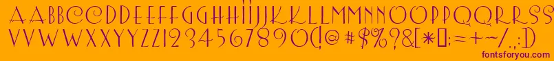 Lemonchi Font – Purple Fonts on Orange Background