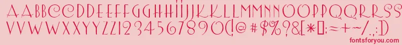 Lemonchi-Schriftart – Rote Schriften auf rosa Hintergrund
