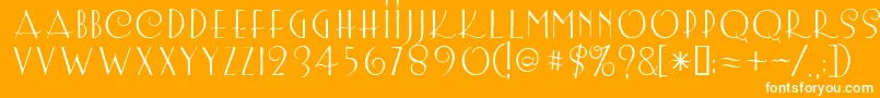 Lemonchi Font – White Fonts on Orange Background