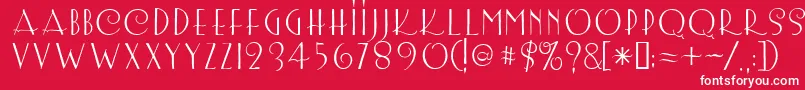 フォントLemonchi – 赤い背景に白い文字