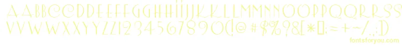 Lemonchi Font – Yellow Fonts on White Background