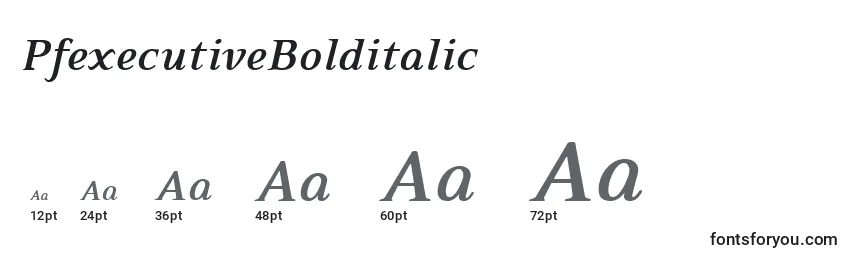 PfexecutiveBolditalic Font Sizes