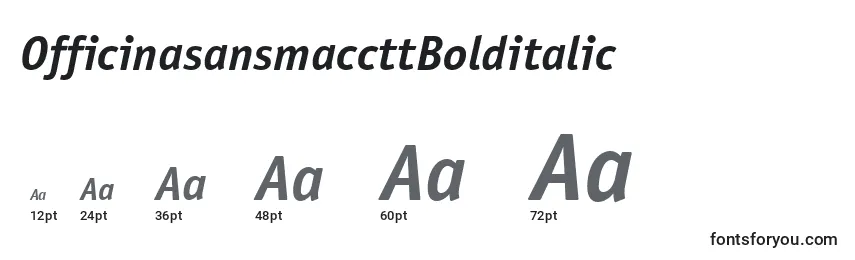 OfficinasansmaccttBolditalic Font Sizes