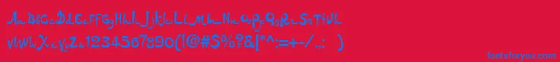 Arabic Font – Blue Fonts on Red Background