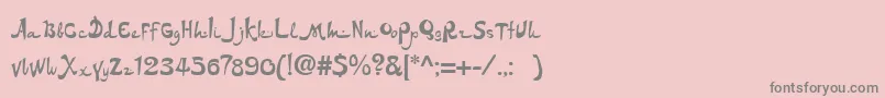 フォントArabic – ピンクの背景に灰色の文字