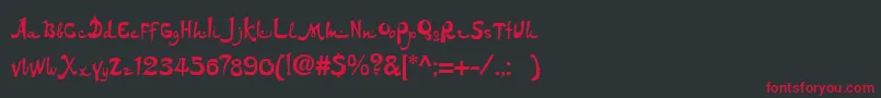 Arabic Font – Red Fonts on Black Background