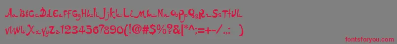 Arabic Font – Red Fonts on Gray Background
